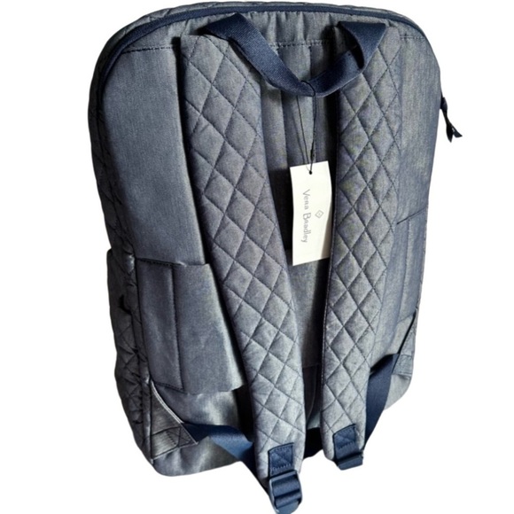 NWT Vera Bradley Large Backpack Moonlight Blue Denim Laptop Pocket Trolley Large main image 6